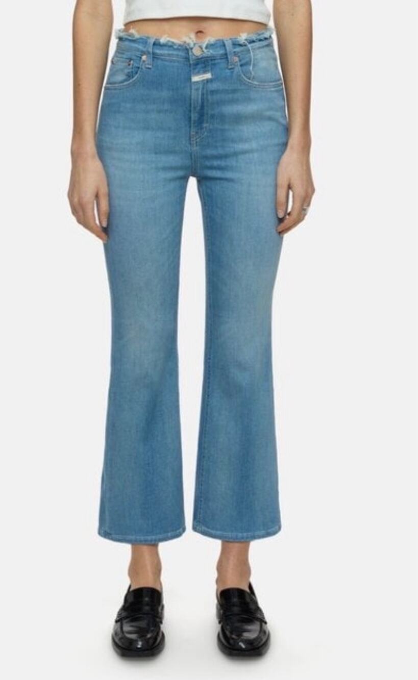 Closed Hi Sun Cropped Flare Jeans Light Wash Size 25 Excellent Condition
